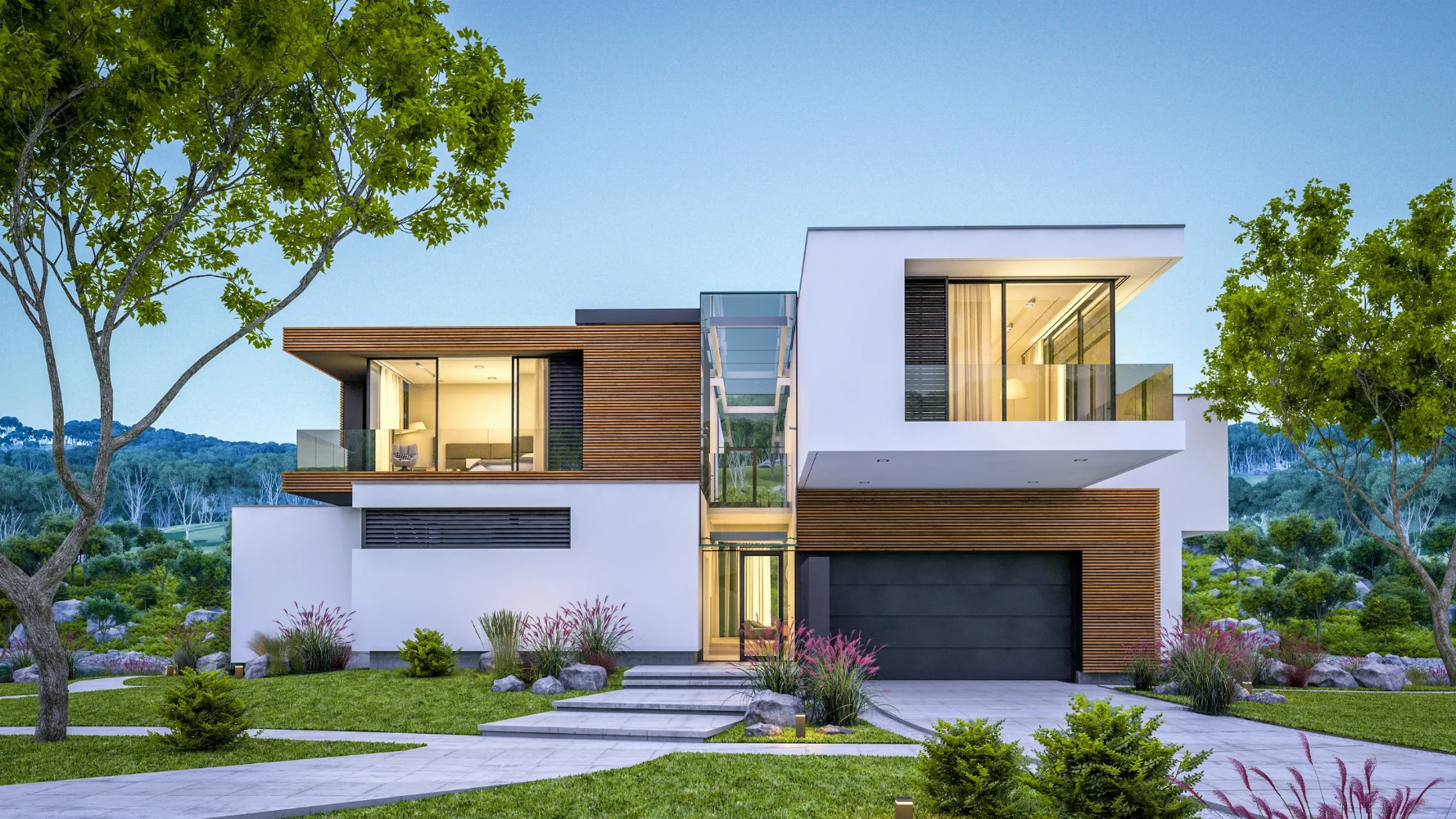 A two-story single-family home, a property where construction defect attorneys represent owners in cases of foundation problems and water intrusion.