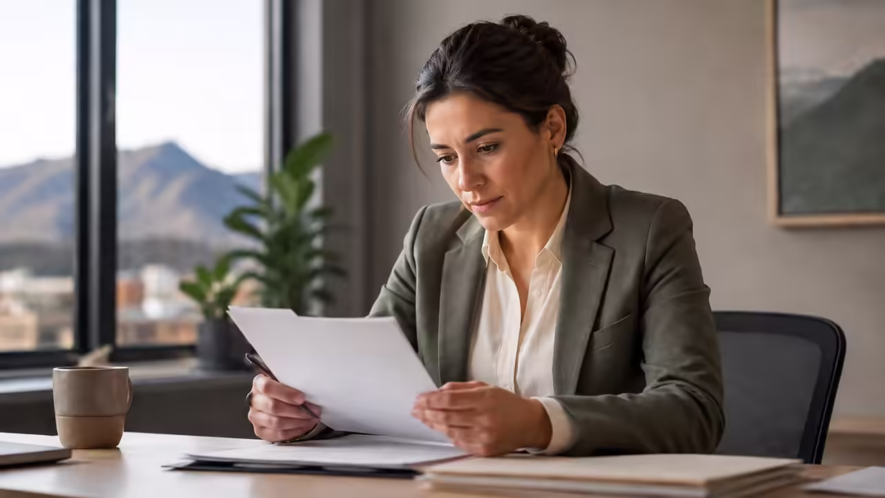Colorado employee reviewing workplace documents with an attorney, representing whistleblower protection rights under Colorado law