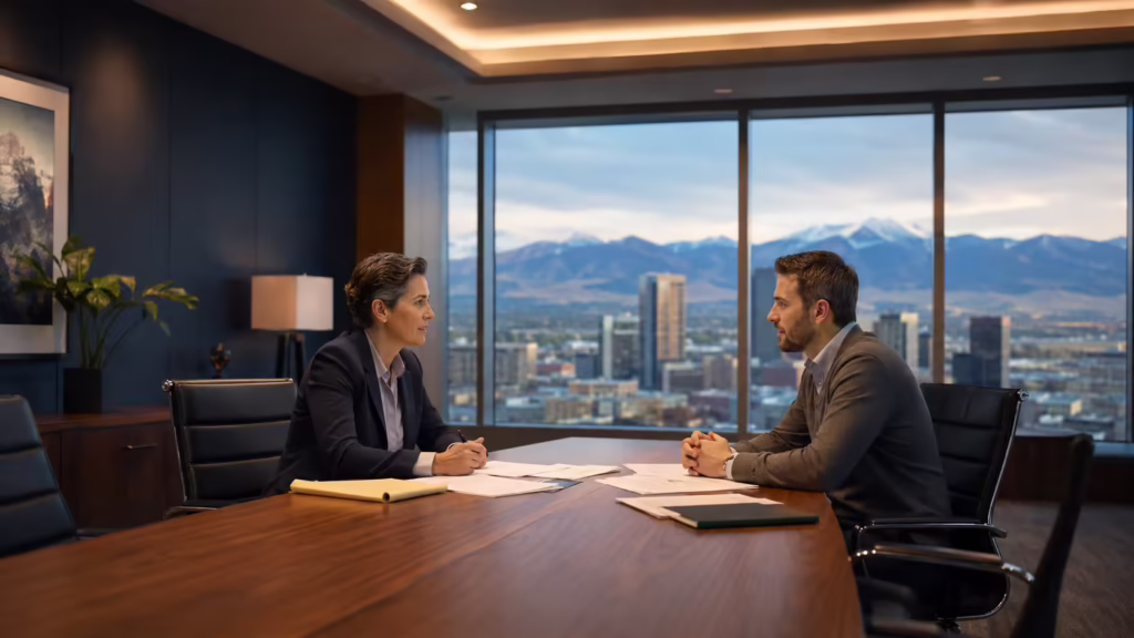Colorado employee consulting a workplace retaliation lawyer about an adverse employment action